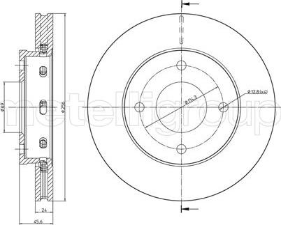 Metelli 23-0623C - Спирачен диск vvparts.bg