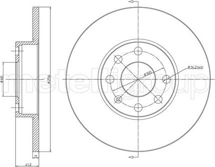 Metelli 23-0627 - Спирачен диск vvparts.bg