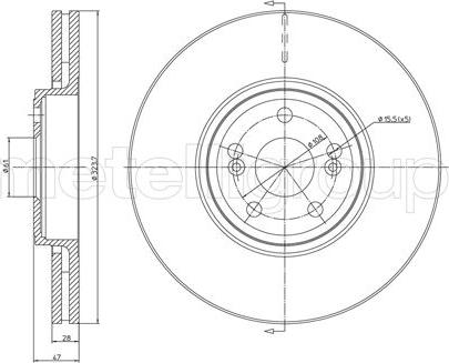 Metelli 23-0674C - Спирачен диск vvparts.bg