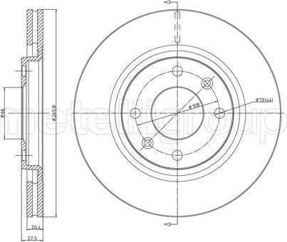 Metelli 23-0191 - Спирачен диск vvparts.bg