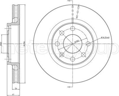 Metelli 23-0166 - Спирачен диск vvparts.bg