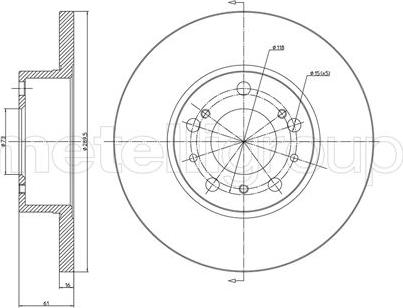 Metelli 23-0161 - Спирачен диск vvparts.bg