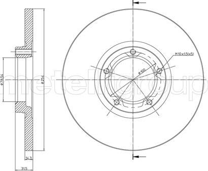 Metelli 23-0163 - Спирачен диск vvparts.bg