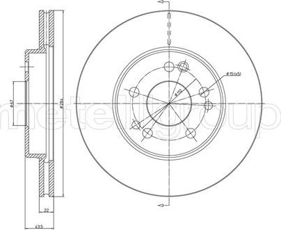 Metelli 23-0167 - Спирачен диск vvparts.bg