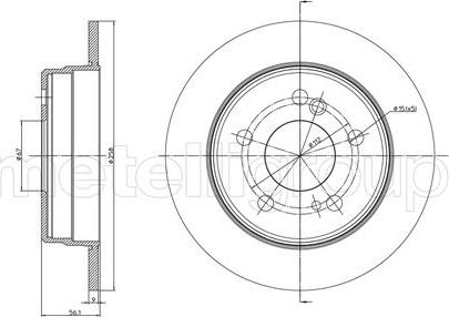 Metelli 23-0104 - Спирачен диск vvparts.bg