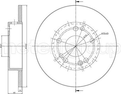 Metelli 23-0103 - Спирачен диск vvparts.bg