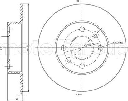 Metelli 23-0107 - Спирачен диск vvparts.bg