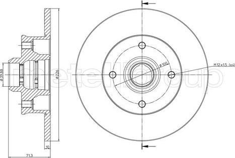 Metelli 23-0117 - Спирачен диск vvparts.bg