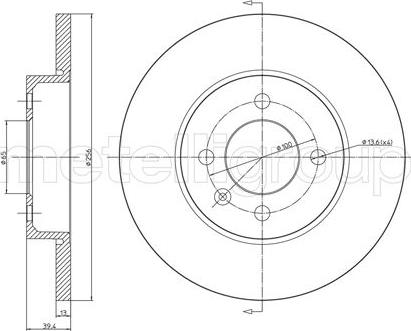 Metelli 23-0186C - Спирачен диск vvparts.bg