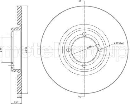 Metelli 23-0127 - Спирачен диск vvparts.bg