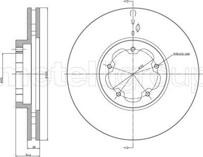 Metelli 23-0899 - Спирачен диск vvparts.bg