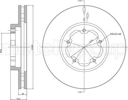 Metelli 23-0898 - Спирачен диск vvparts.bg