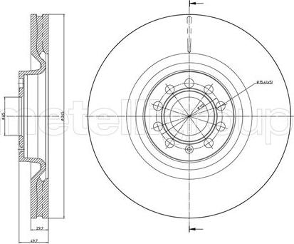 Metelli 23-0851C - Спирачен диск vvparts.bg