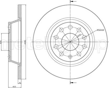 FAW 1K0 615 601M - Спирачен диск vvparts.bg