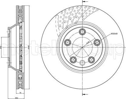 Metelli 23-0882C - Спирачен диск vvparts.bg