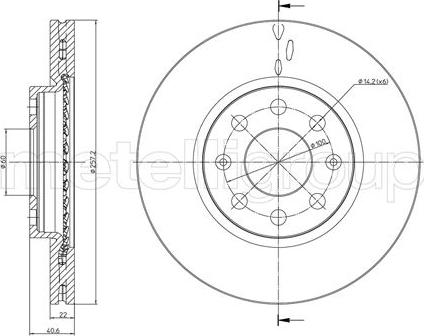 Metelli 23-0835C - Спирачен диск vvparts.bg