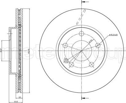 Metelli 23-0831C - Спирачен диск vvparts.bg