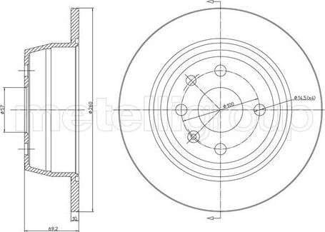 Metelli 23-0350 - Спирачен диск vvparts.bg