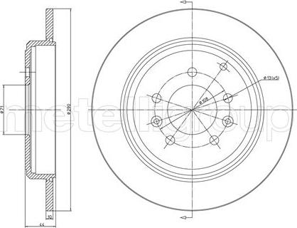 Metelli 23-0303 - Спирачен диск vvparts.bg