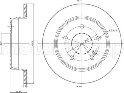 Metelli 23-0315C - Спирачен диск vvparts.bg