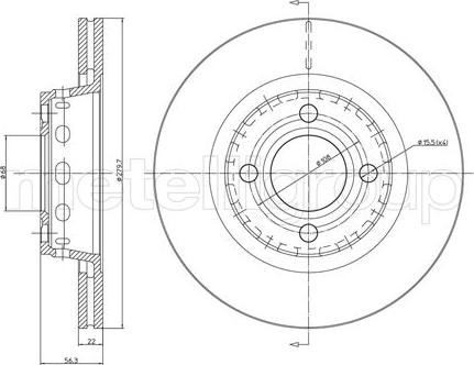 Metelli 23-0330 - Спирачен диск vvparts.bg