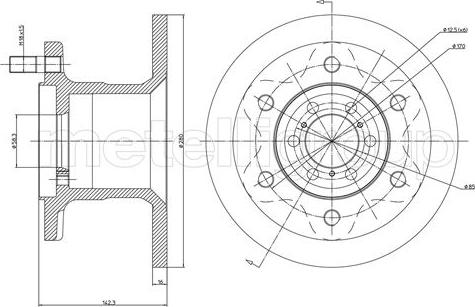 Metelli 23-0241 - Спирачен диск vvparts.bg