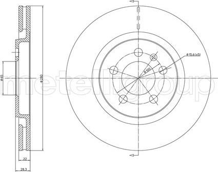 Metelli 23-0242 - Спирачен диск vvparts.bg