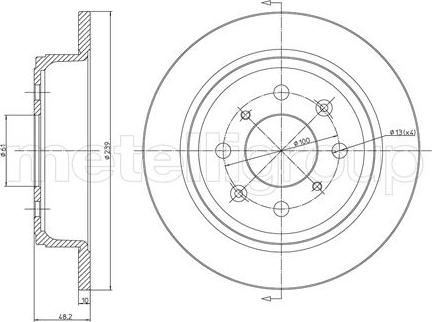 Metelli 23-0267 - Спирачен диск vvparts.bg