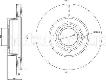 Metelli 23-0234 - Спирачен диск vvparts.bg