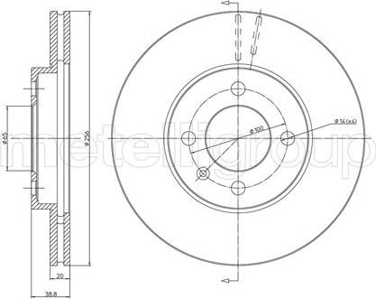 Metelli 23-0230C - Спирачен диск vvparts.bg