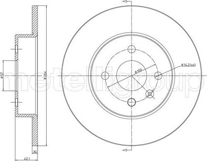 Metelli 23-0799C - Спирачен диск vvparts.bg