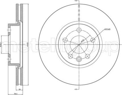 Metelli 23-0792 - Спирачен диск vvparts.bg