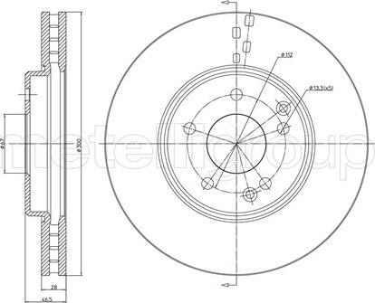 Metelli 23-0753C - Спирачен диск vvparts.bg