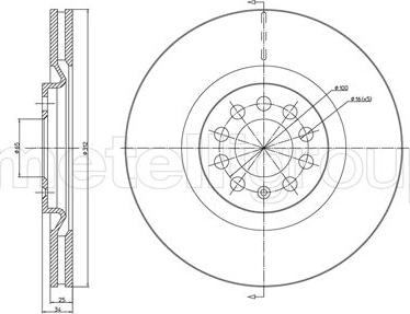 Metelli 23-0706C - Спирачен диск vvparts.bg