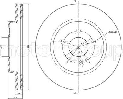 Metelli 23-0700C - Спирачен диск vvparts.bg