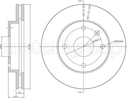 Metelli 23-0719 - Спирачен диск vvparts.bg