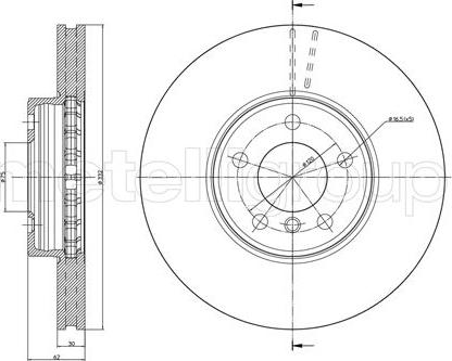 Metelli 23-0784C - Спирачен диск vvparts.bg