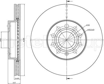 Metelli 23-0734C - Спирачен диск vvparts.bg