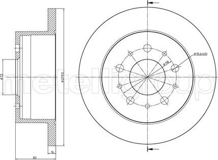 Metelli 23-0731 - Спирачен диск vvparts.bg