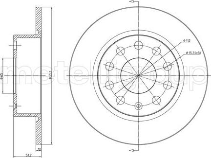 Metelli 23-0724C - Спирачен диск vvparts.bg