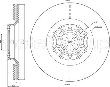 Metelli 23-0726C - Спирачен диск vvparts.bg