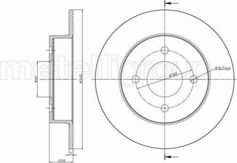 Metelli 23-0720 - Спирачен диск vvparts.bg