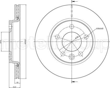 Metelli 23-0728 - Спирачен диск vvparts.bg