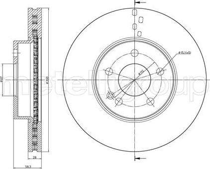 Metelli 23-0723 - Спирачен диск vvparts.bg