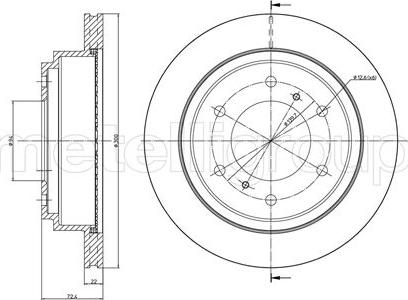 Metelli 23-0778C - Спирачен диск vvparts.bg