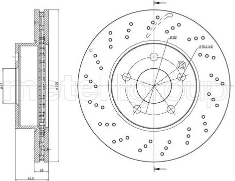 Metelli 23-1409FC - Спирачен диск vvparts.bg