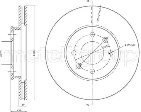 Metelli 23-1479C - Спирачен диск vvparts.bg