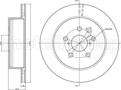 Metelli 23-1541C - Спирачен диск vvparts.bg