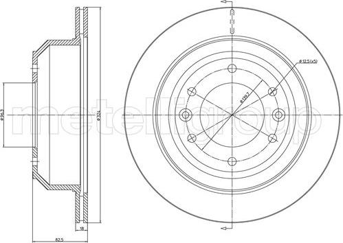 Metelli 23-1556 - Спирачен диск vvparts.bg