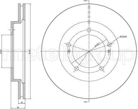 Metelli 23-1573 - Спирачен диск vvparts.bg